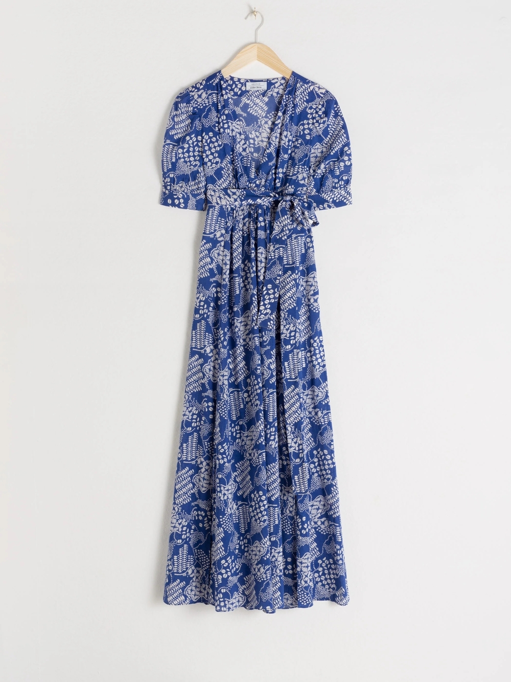 & Other Stories Blue Printed Maxi Dress